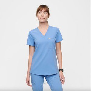 FIGS Catarina One-Pocket Scrub Top, Size: Small, Color: Ceil Blue